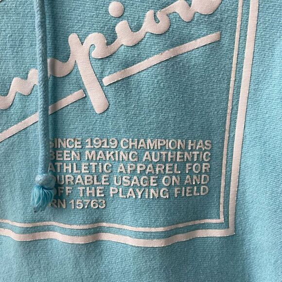 Champion Light Blue Pullover Hoodie Sweatshirt S - Picture 3 of 7